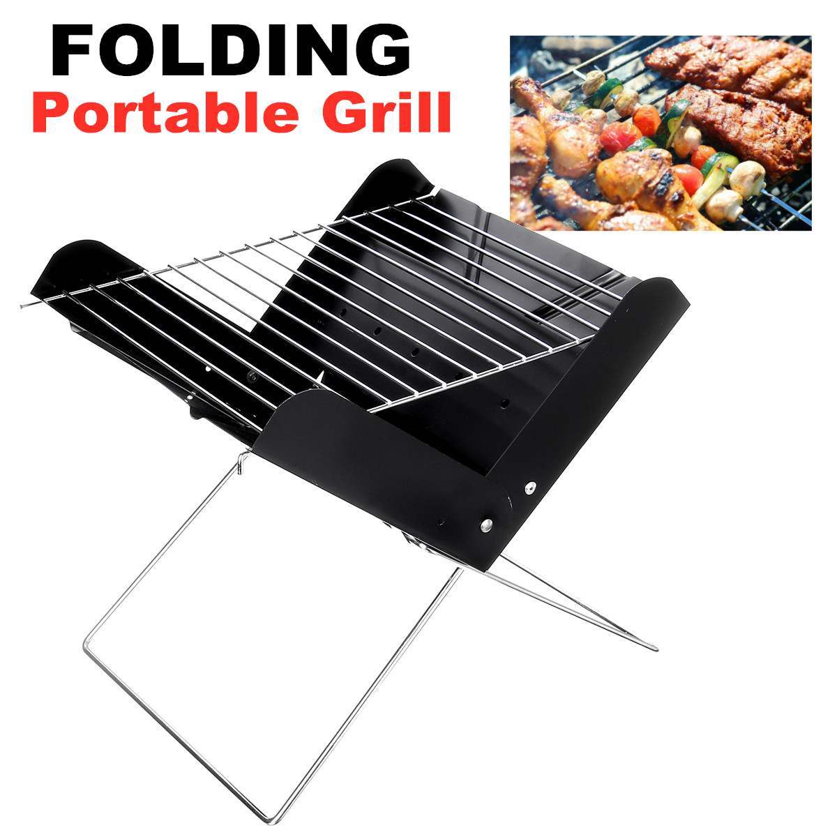 Folding Stainless Steel Portable Small Barbecue Grill Tool