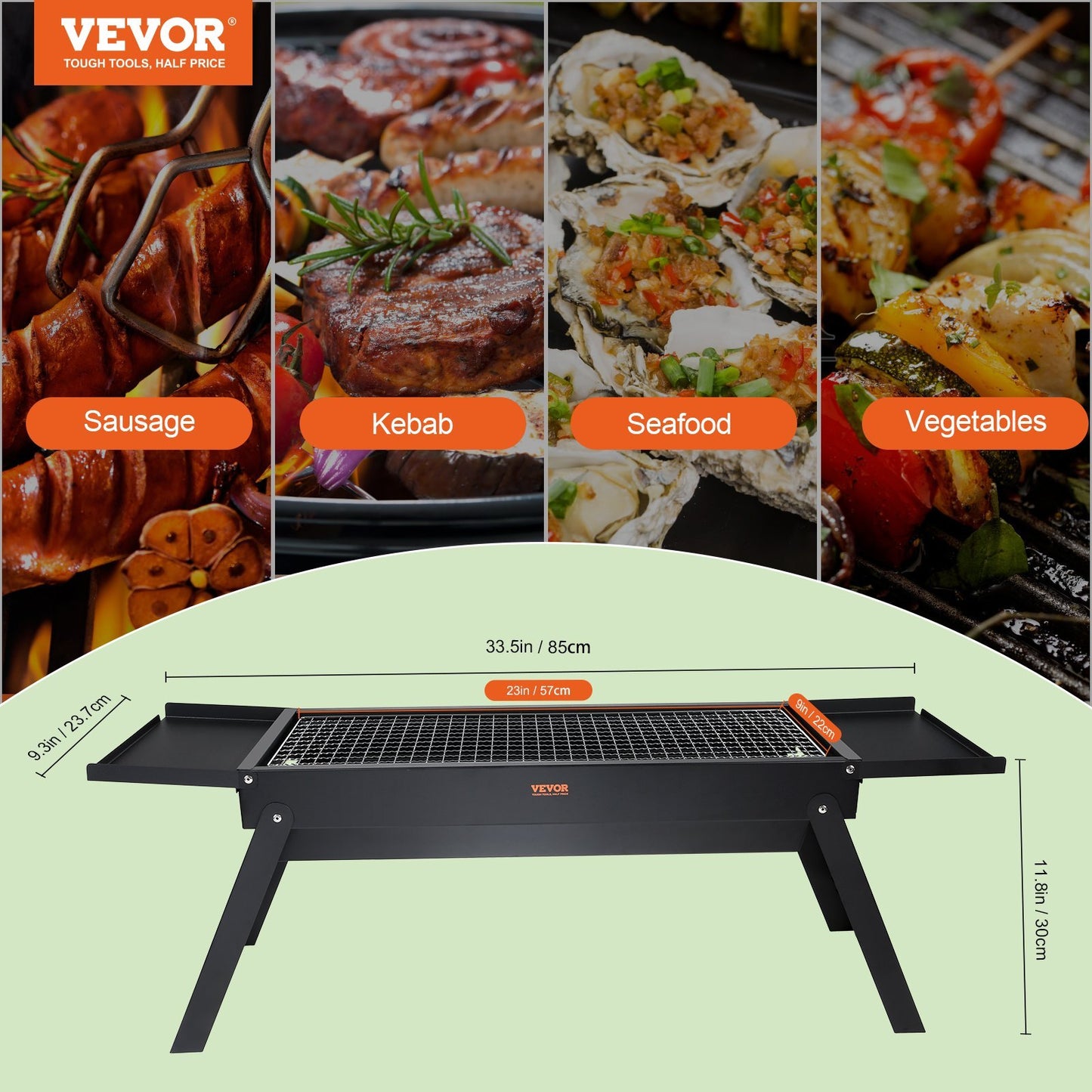 VEVOR 23 Inch Portable Charcoal Grill