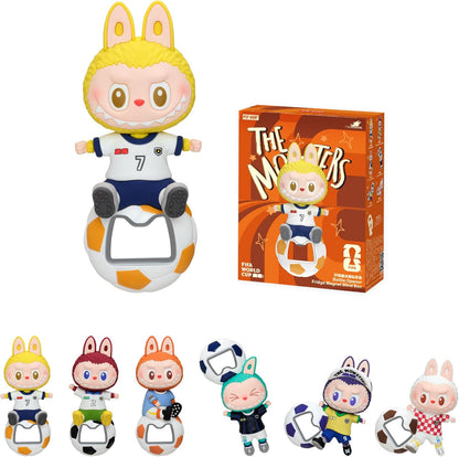 LABUBU Fall in Wild Plush Doll Keychain + THE Monsters × FIFA Series - Bottle Opener Fridge Magnet Blind Box