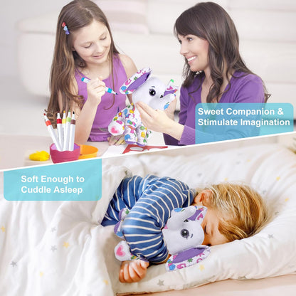 DRAWMYTOY DIY Coloring Plush Toy with Washable Markers