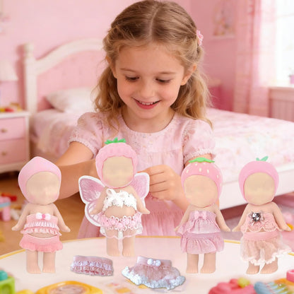 8-Piece Doll Clothes for Sonny Angel Collectible, 3 Inch Mini Dolls Outfit Set, Tops & Skirts for Display, Mix & Match