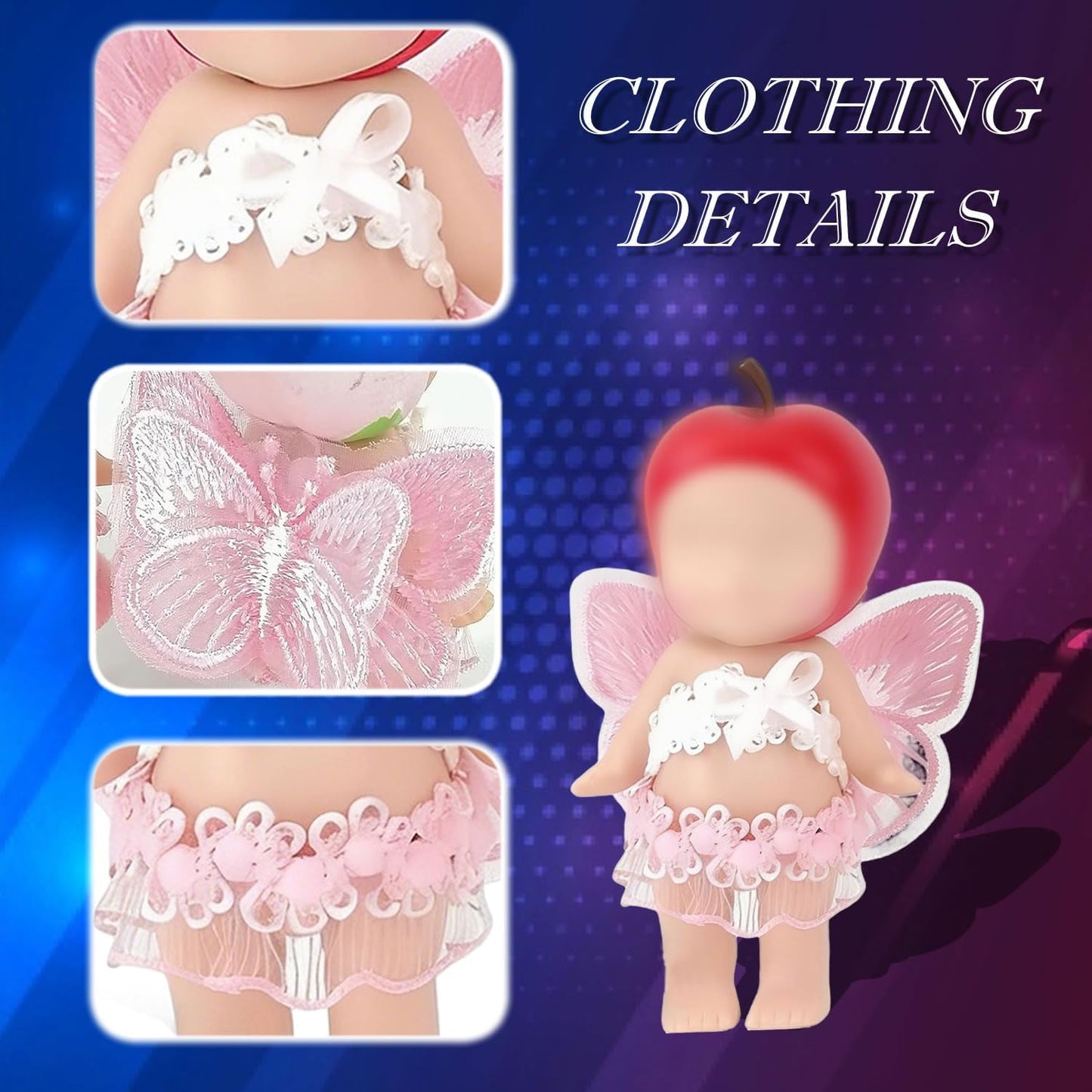 4-Piece Doll Clothes for Sonny Angel Collectible, 3 Inch Mini Dolls Outfit Set, Tops & Skirts for Display, Mix & Match