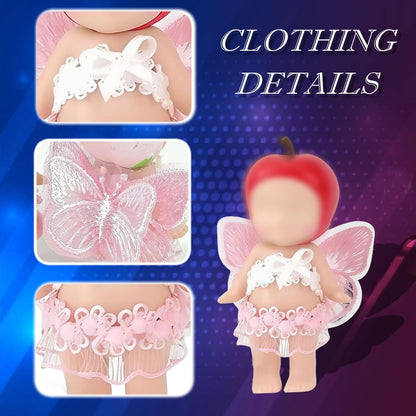 4-Piece Doll Clothes for Sonny Angel Collectible, 3 Inch Mini Dolls Outfit Set, Tops & Skirts for Display, Mix & Match