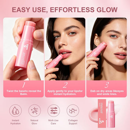 PDRN Pink Collagen Volume Multi Balm Stick - Face & Body Balm | Volufiline, PDRN, NAD, Collagen
