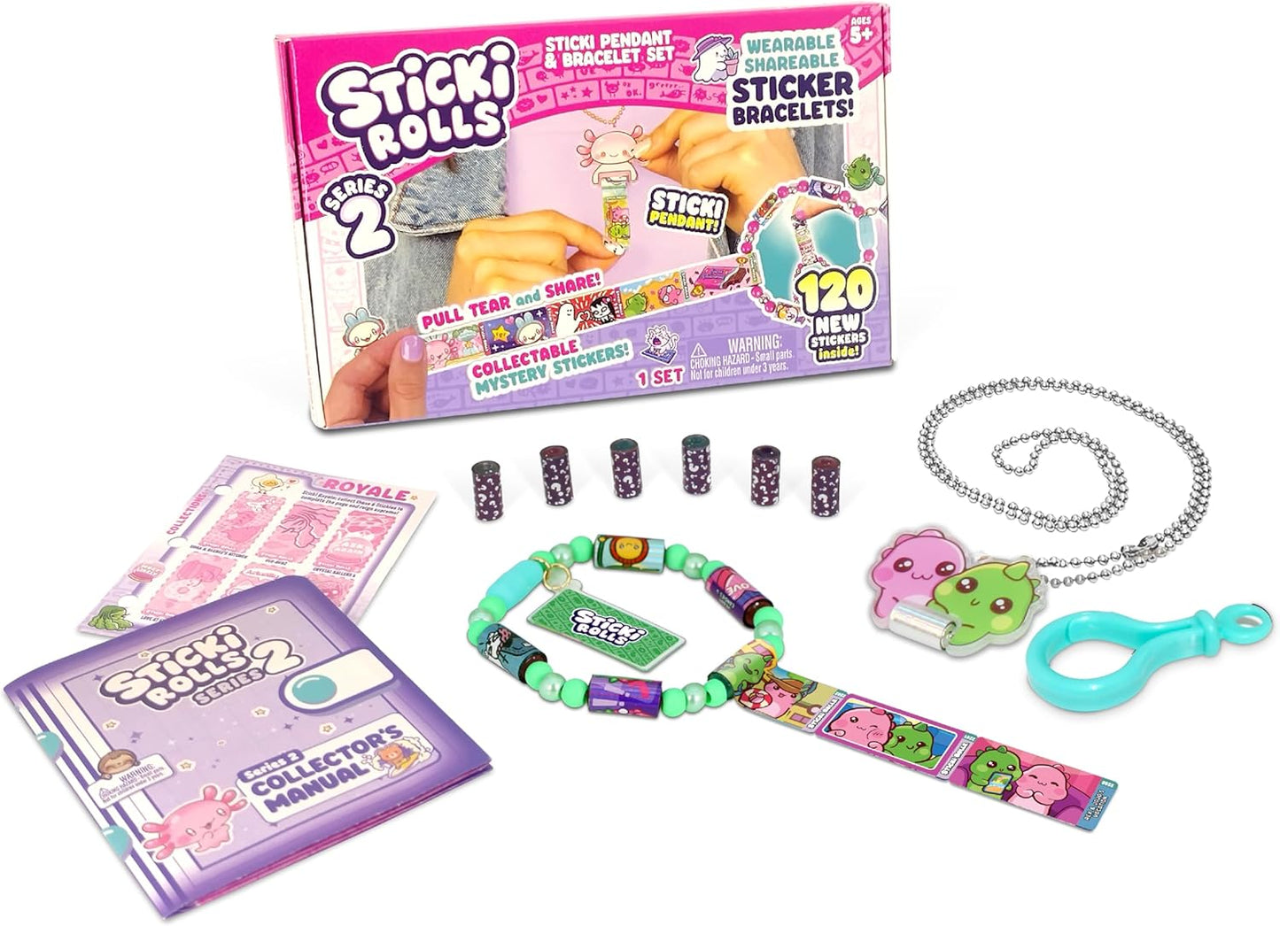 Sticki Rolls Pendant Pack - Wearable Sticker Bracelet Kit