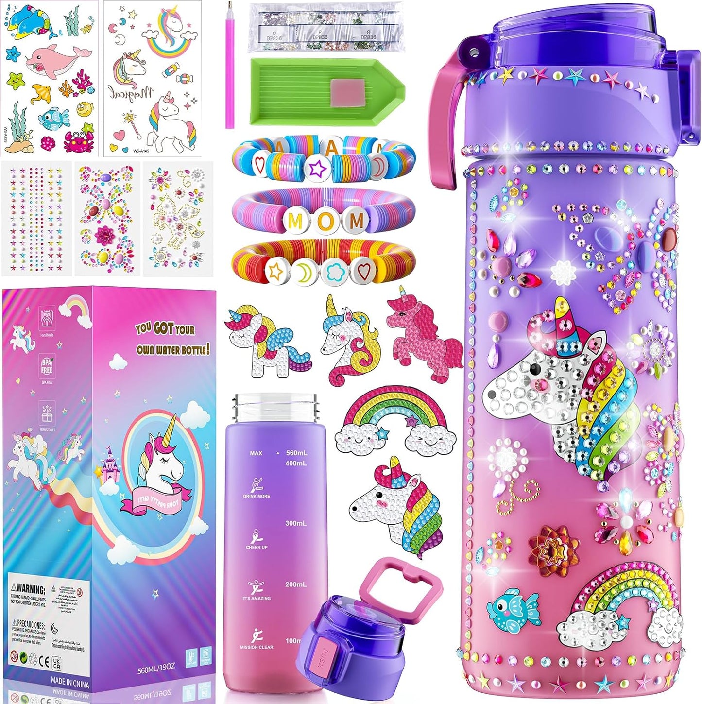 Decorate Your Water Bottle with Diamond Painting and Make a Friendship Bracelet Kit