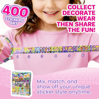 Sticky Rolls Bracelet Kit with Collection Book, Wearable & Shareable Sticky Rolls