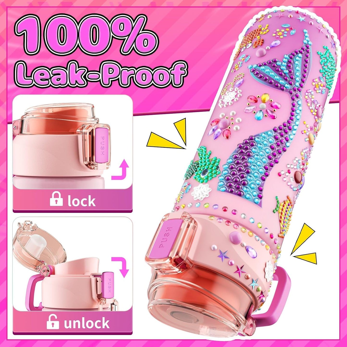 Decorate Your Water Bottle with Diamond Painting and Make a Friendship Bracelet Kit
