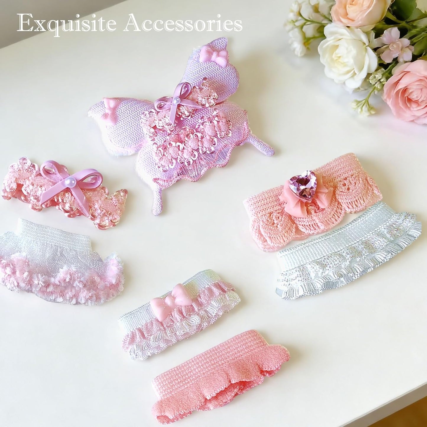 8-Piece Doll Clothes for Sonny Angel Collectible, 3 Inch Mini Dolls Outfit Set, Tops & Skirts for Display, Mix & Match