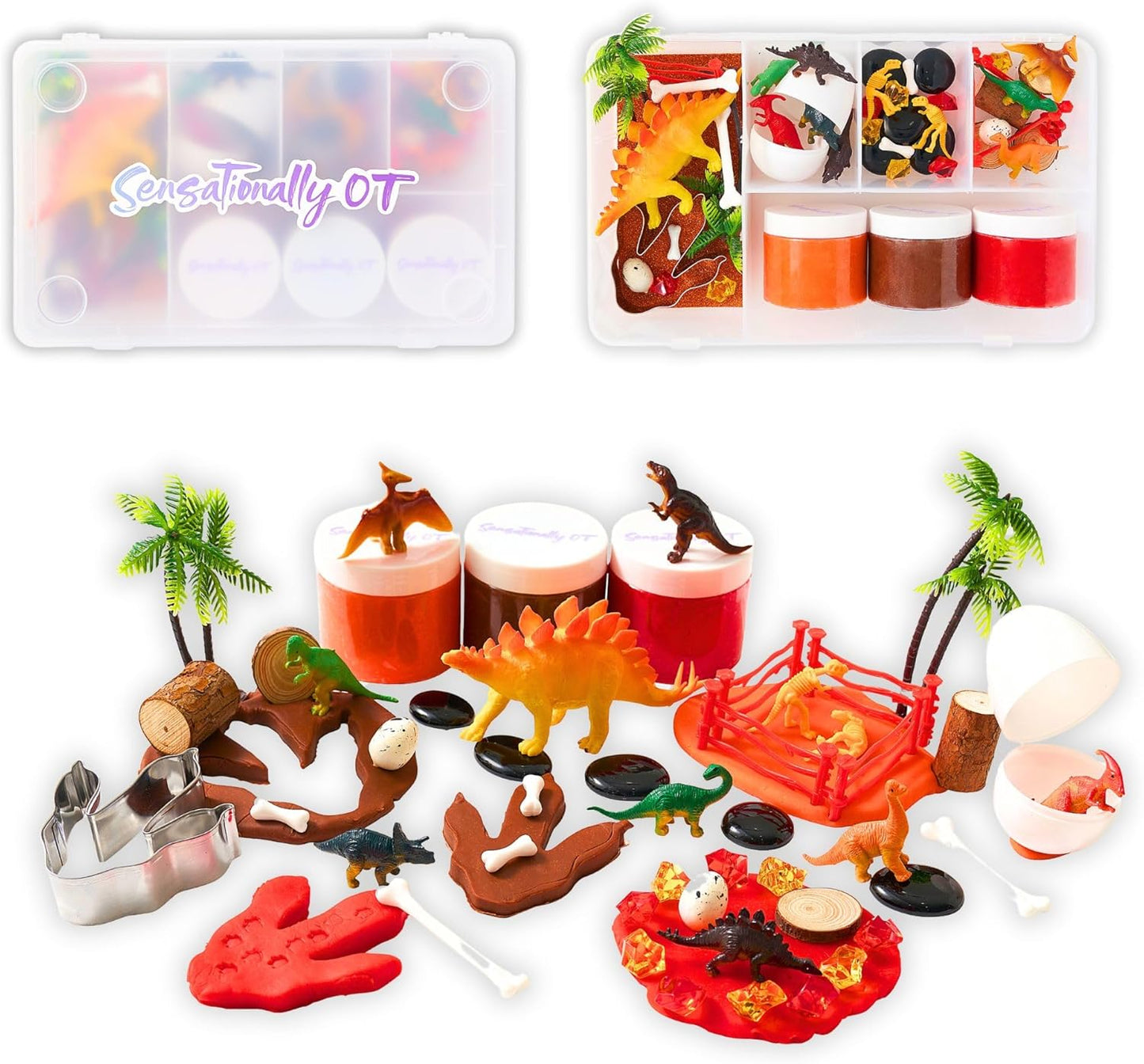 Sensory Dough Kit (3 Jars) Non-Toxic