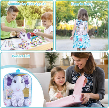 DRAWMYTOY DIY Coloring Plush Toy with Washable Markers