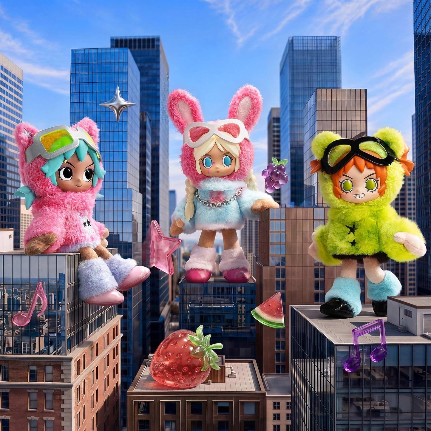 Peach Riot Fruit Punch Series Plush Doll Pendant
