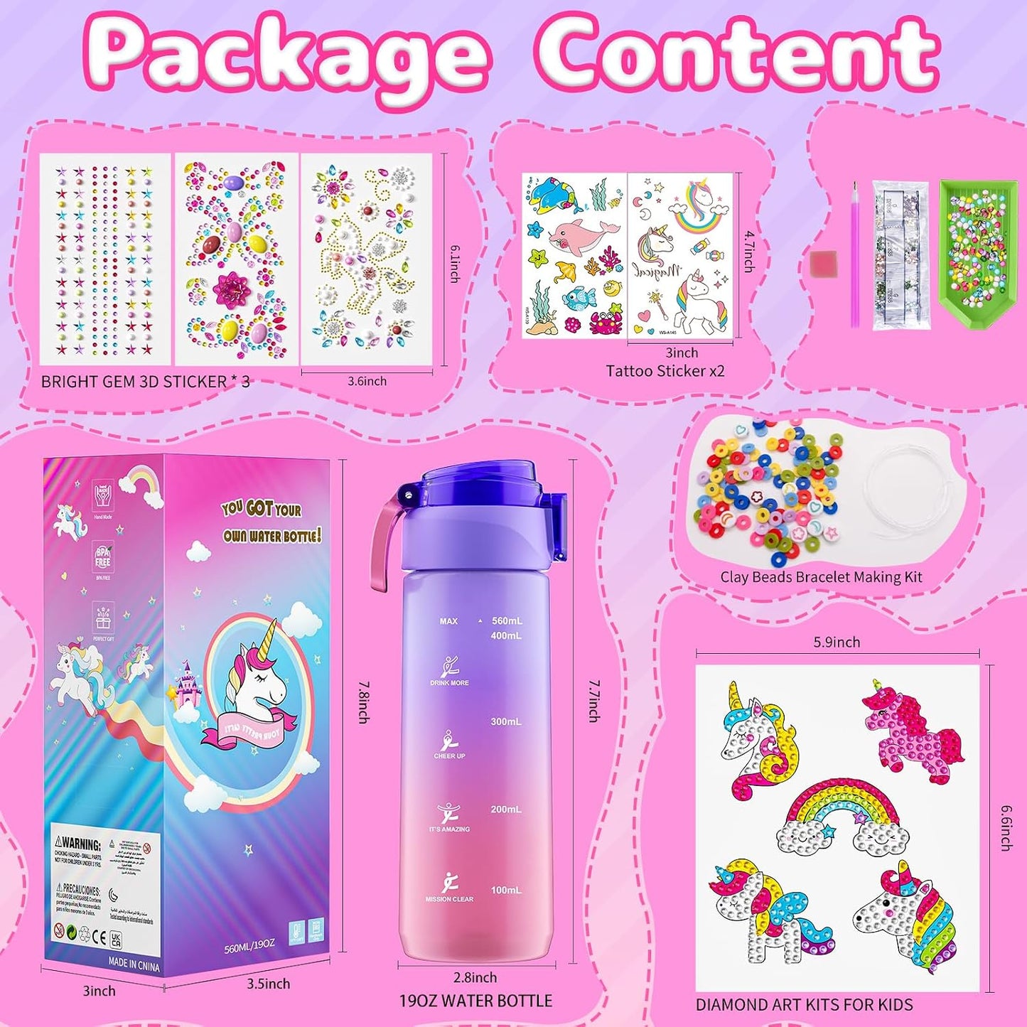 Decorate Your Water Bottle with Diamond Painting and Make a Friendship Bracelet Kit