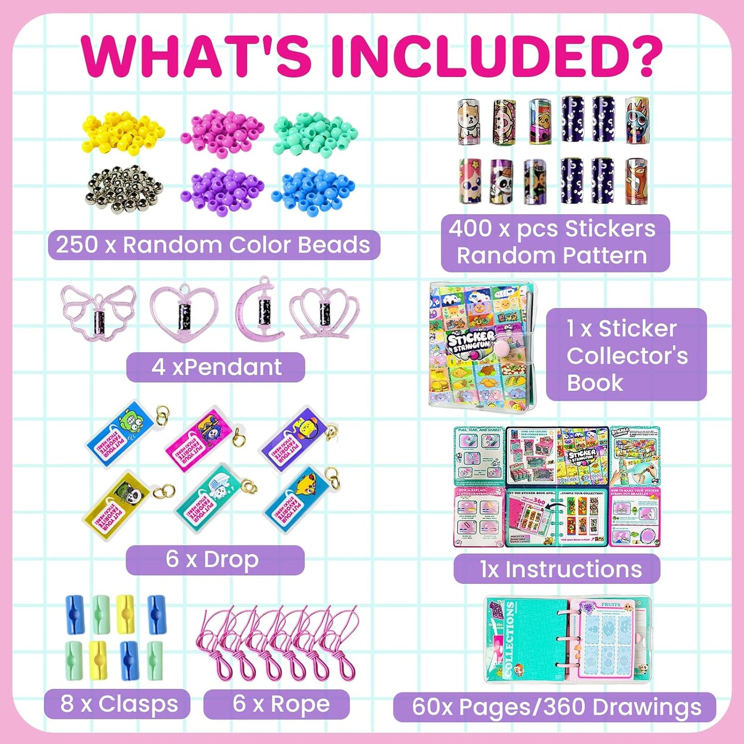 Sticky Rolls Bracelet Kit with Collection Book, Wearable & Shareable Sticky Rolls