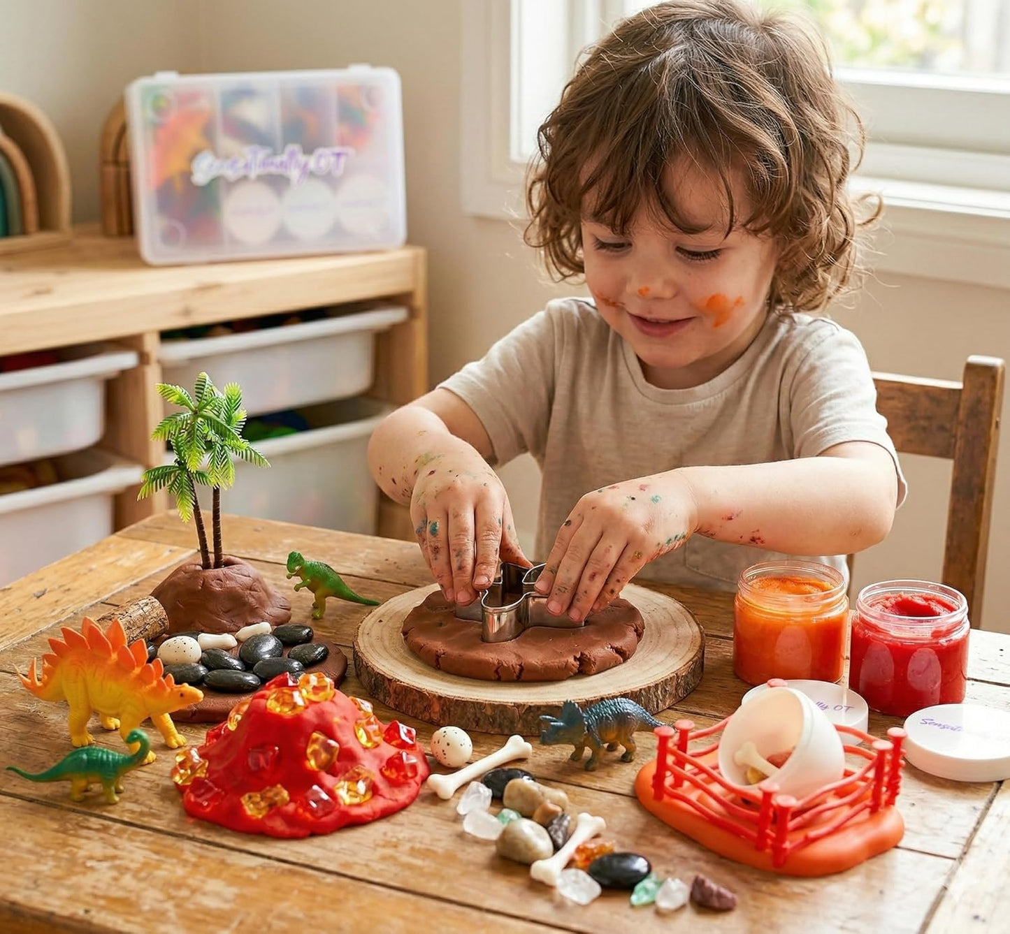 Sensory Dough Kit (3 Jars) Non-Toxic