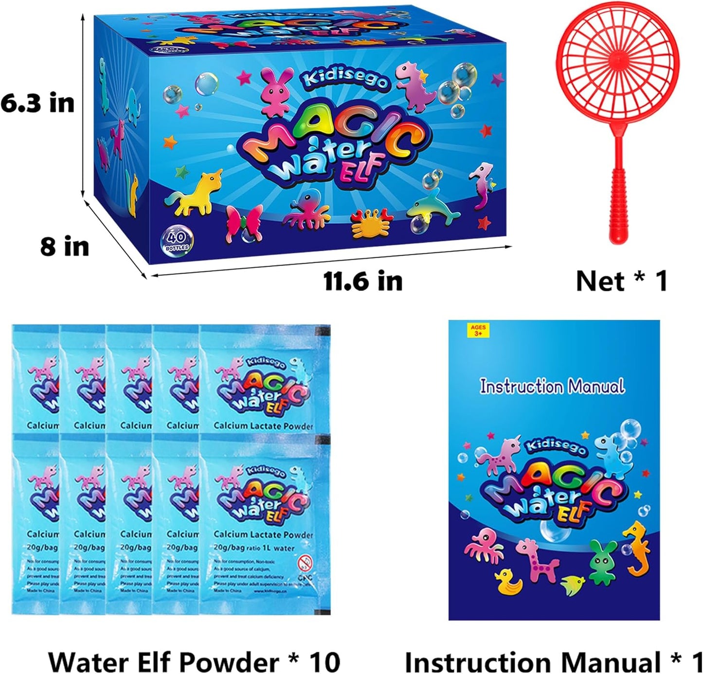 Magic Water Toy Kit - 40 Colors Aqua Water Gel Kit for Kids