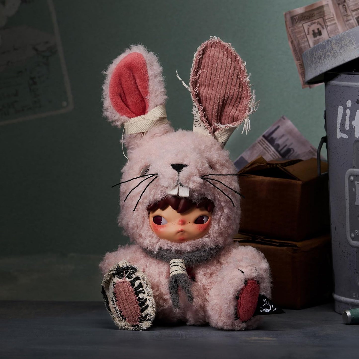 Hirono Little Hare Plush Doll Pendant - Hirono with Bunny Costume