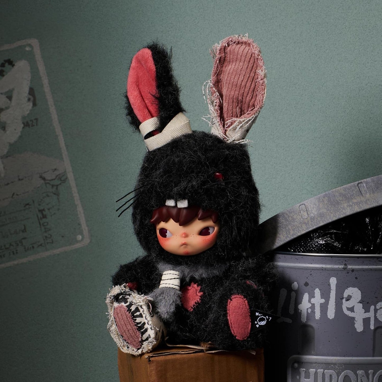 Hirono Little Hare Plush Doll Pendant - Hirono with Bunny Costume