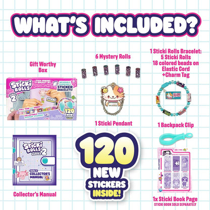 Sticki Rolls Pendant Pack - Wearable Sticker Bracelet Kit