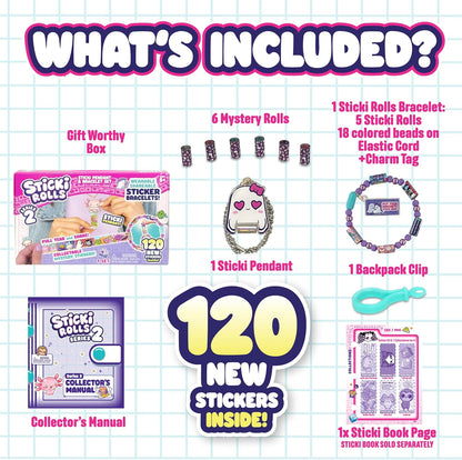 Sticki Rolls Pendant Pack - Wearable Sticker Bracelet Kit