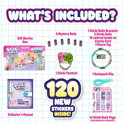 Sticki Rolls Pendant Pack - Wearable Sticker Bracelet Kit